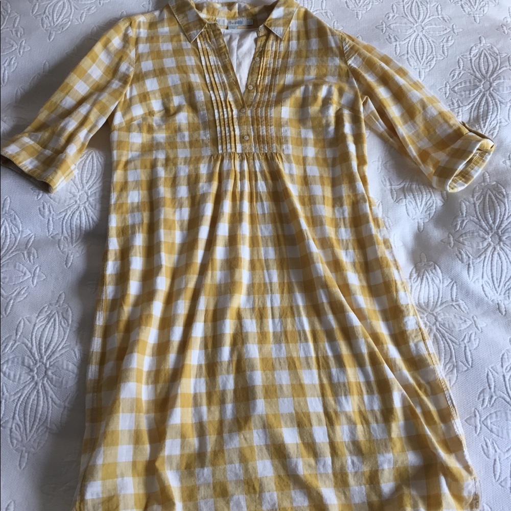 Yellow Gingham Boden Dress